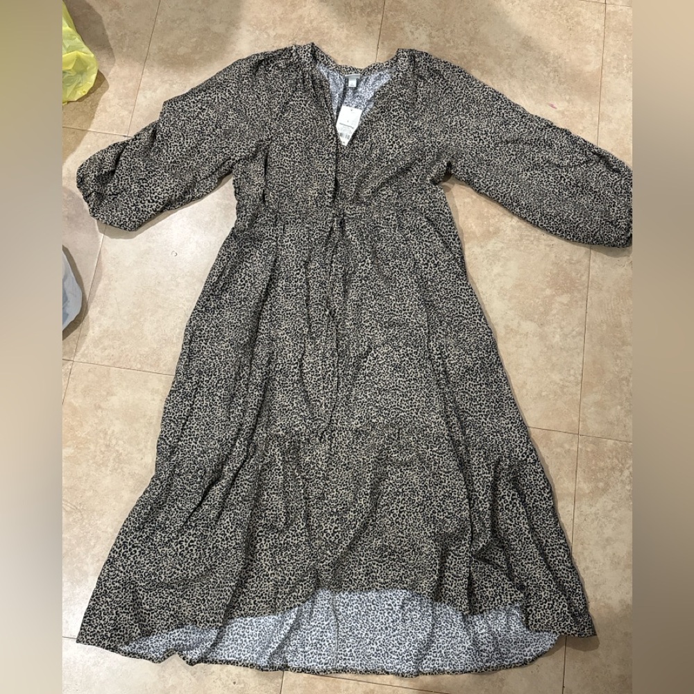 A New Day Black and White Bishop Sleeve Sundress